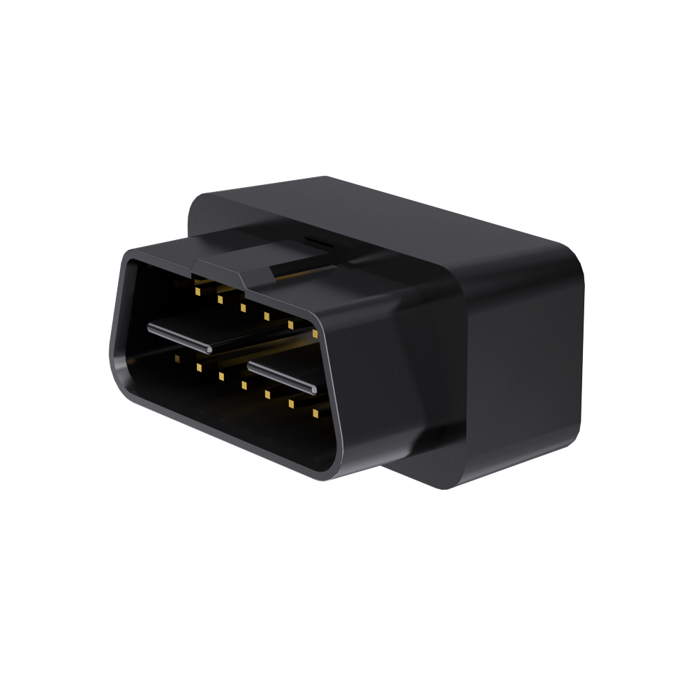 VL505 OBDII Tracker – Side profile showing plug-and-play design